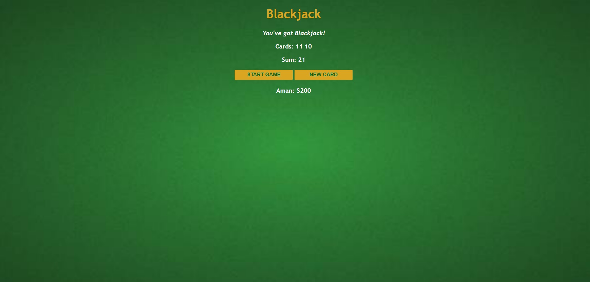 BlackJack Game